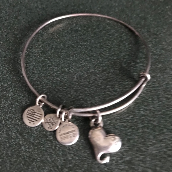 Alex and Ani Expandable Wire Bracelet Heart Charm - Picture 2 of 12